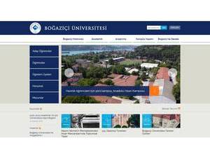 Bogaziçi University's Website Screenshot