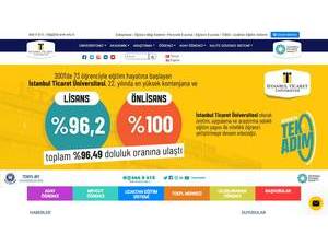 Istanbul Commerce University's Website Screenshot