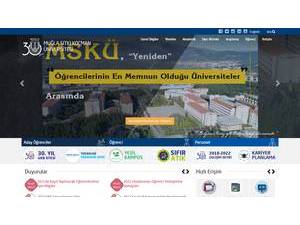 Mugla Sitki Koçman Üniversitesi's Website Screenshot