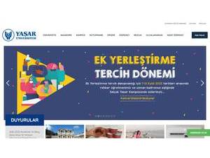 Yasar University's Website Screenshot