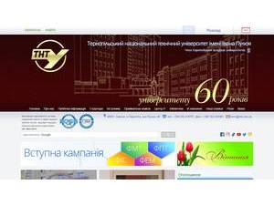 Ternopil National Technical University's Website Screenshot