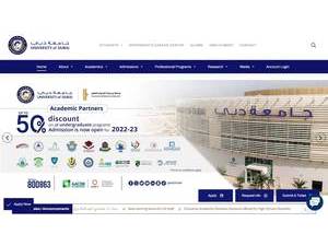 جامعة دبي's Website Screenshot