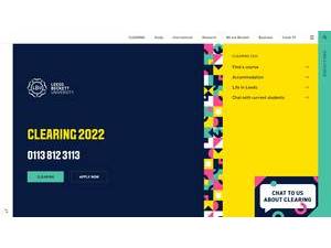 Leeds Beckett University's Website Screenshot