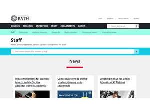 University of Bath's Website Screenshot