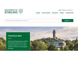 University of Stirling's Website Screenshot