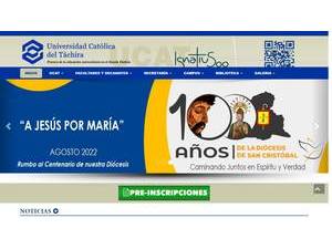 Catholic University of Táchira's Website Screenshot