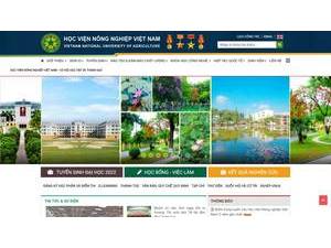 Vietnam National University of Agriculture's Website Screenshot