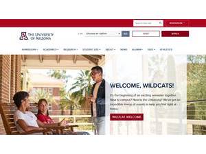 The University of Arizona's Website Screenshot