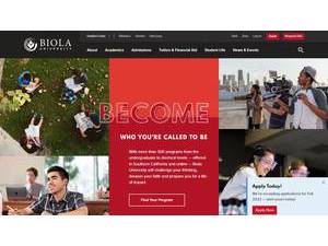 Biola University's Website Screenshot