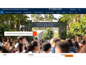 California State University, Fullerton's Website Screenshot