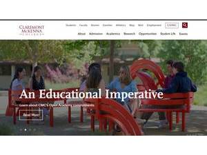 Claremont McKenna College's Website Screenshot