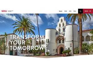 San Diego State University's Website Screenshot