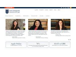 San Joaquin College of Law's Website Screenshot