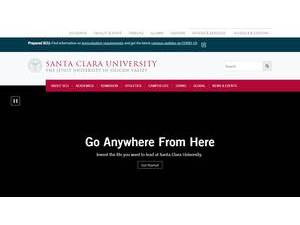 Santa Clara University's Website Screenshot