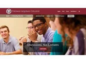 Thomas Aquinas College's Website Screenshot