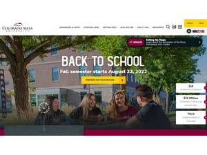 Colorado Mesa University's Website Screenshot