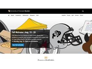 University of Colorado Boulder's Website Screenshot