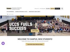 University of Colorado Colorado Springs's Website Screenshot