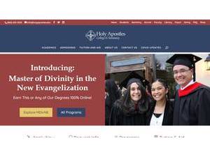 Holy Apostles College and Seminary's Website Screenshot