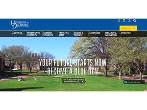 University of Delaware's Website Screenshot