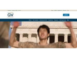George Washington University's Website Screenshot