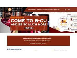 Bethune-Cookman University's Website Screenshot