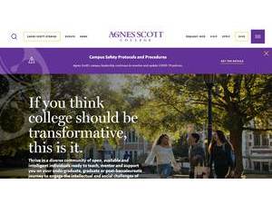 Agnes Scott College's Website Screenshot