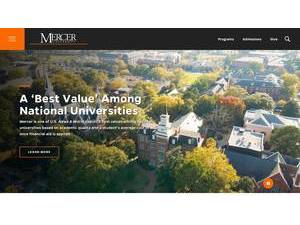 Mercer University's Website Screenshot