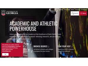 University of Georgia's Website Screenshot
