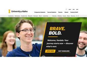 University of Idaho's Website Screenshot