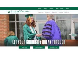 Illinois Wesleyan University's Website Screenshot