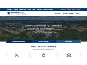 Laurentian University's Website Screenshot