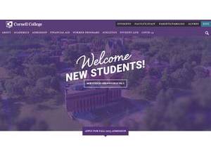 Cornell College's Website Screenshot