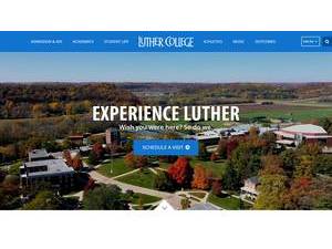 Luther College's Website Screenshot