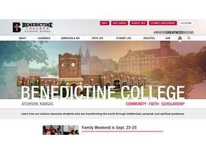 Benedictine College's Website Screenshot