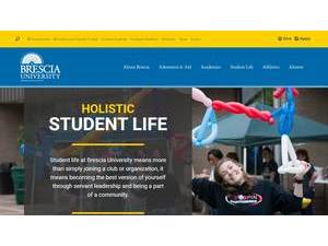 Brescia University's Website Screenshot