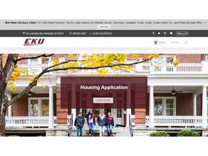 Eastern Kentucky University's Website Screenshot