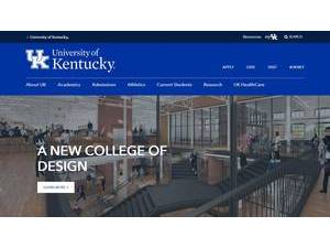 University of Kentucky's Website Screenshot