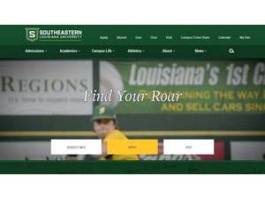 Southeastern Louisiana University's Website Screenshot