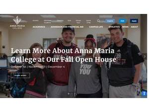 Anna Maria College's Website Screenshot