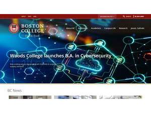 Boston College's Website Screenshot