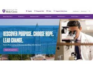 College of the Holy Cross's Website Screenshot