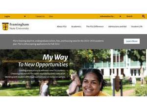 Framingham State University's Website Screenshot