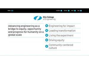 Franklin W. Olin College of Engineering's Website Screenshot