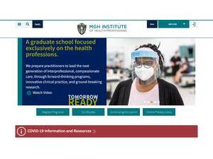 MGH Institute of Health Professions's Website Screenshot