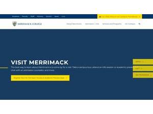 Merrimack College's Website Screenshot
