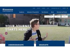 Simmons University's Website Screenshot