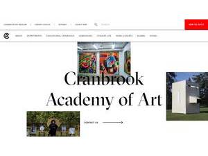 Cranbrook Academy of Art's Website Screenshot