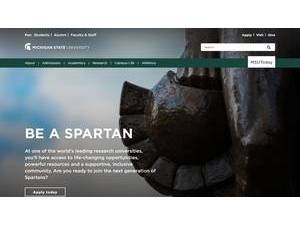 Michigan State University's Website Screenshot