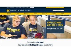University of Michigan-Flint's Website Screenshot